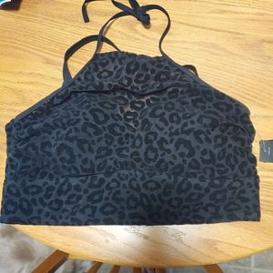 NWT Torrid Mesh Leopard halter swim top